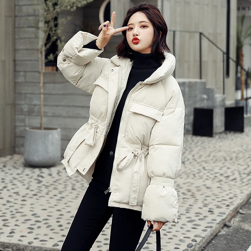 

Зимняя куртка, Женское зимнее пальто, школьная куртка с подкладкой хлеба, новая Корейская версия, короткая куртка с хлопковой подкладкой, св...