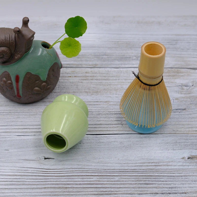 

2021Matcha Tea Whisk Holder Traditional Japanese Tea Ceremony Ceramic Tea Accessories For Home Suits any bamboo matcha whisk