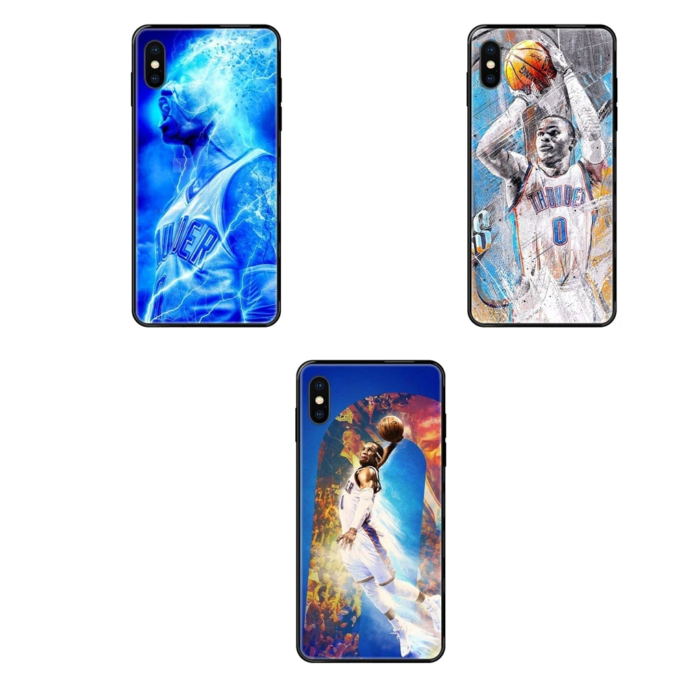 Черный мягкий ТПУ 2020 Новое поступление Рассел Вестбрук № 0 для Huawei Honor 6A 7A 7X 8C 8X 9 9A