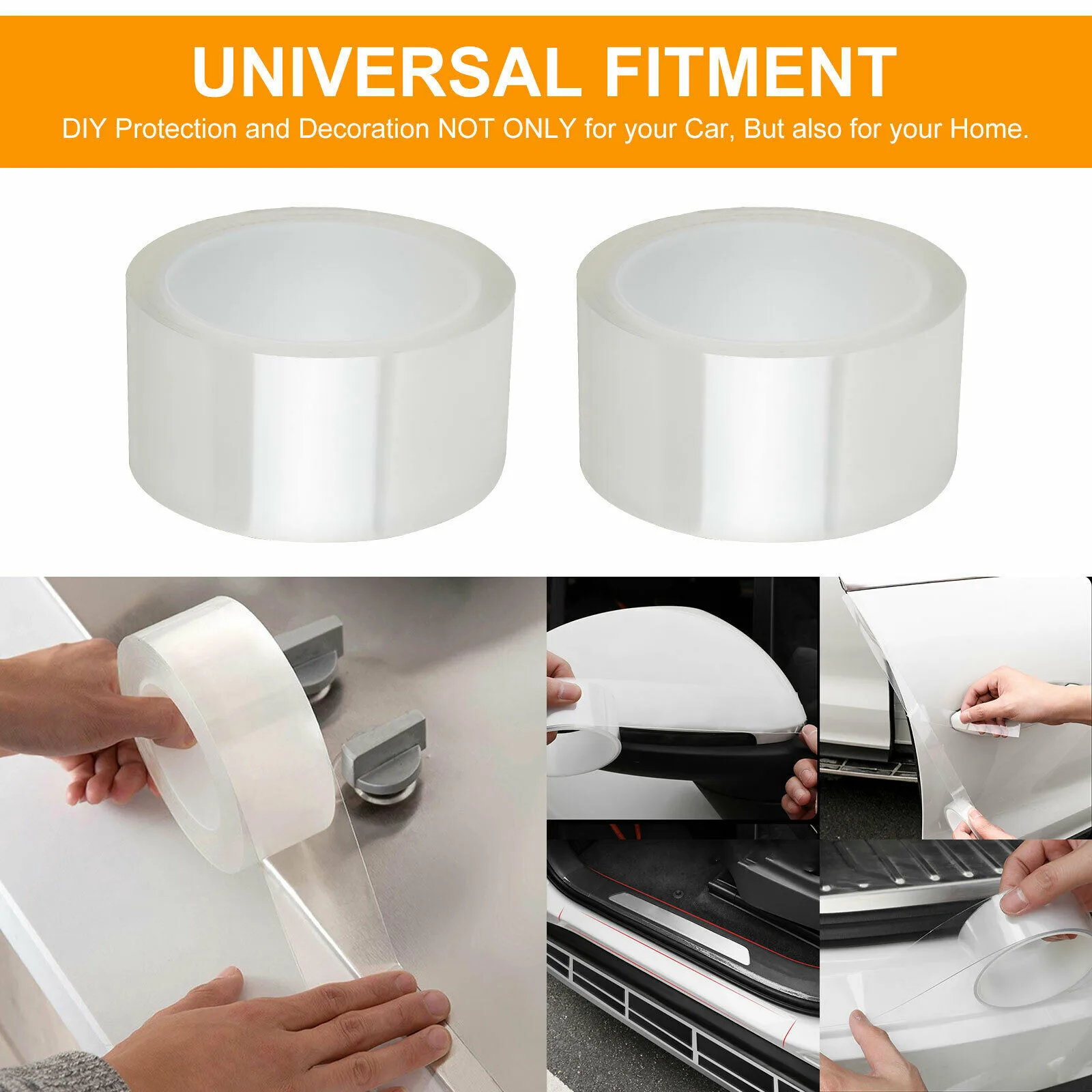 

Transparent Anti Scratch Strip Trunk Spoiler 5M*5CM Accessrories Sill Scuff Acrylic Anti-Sticker