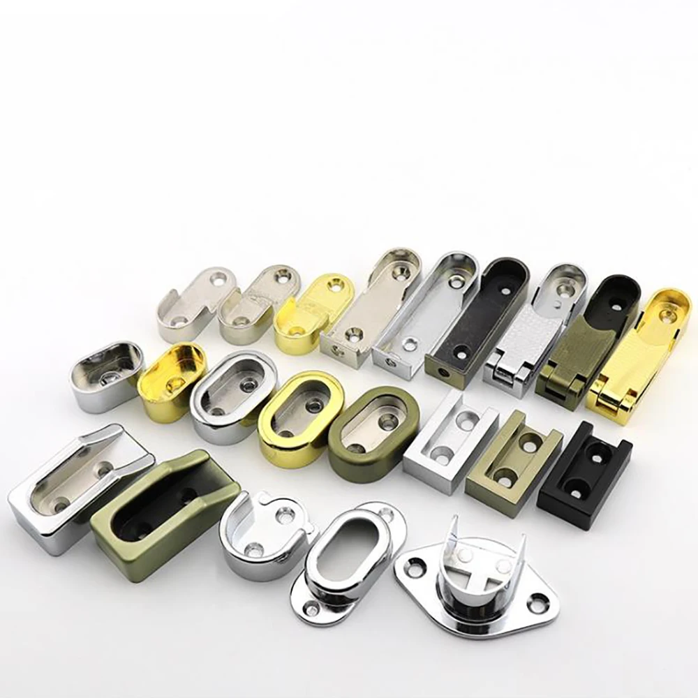 

1Pcs Chrome-plated Flange Clothes Tube Holder Thicken Hidden Clothes Tube Seat Solid Clothes Rail Clothes Through Seat Hardware