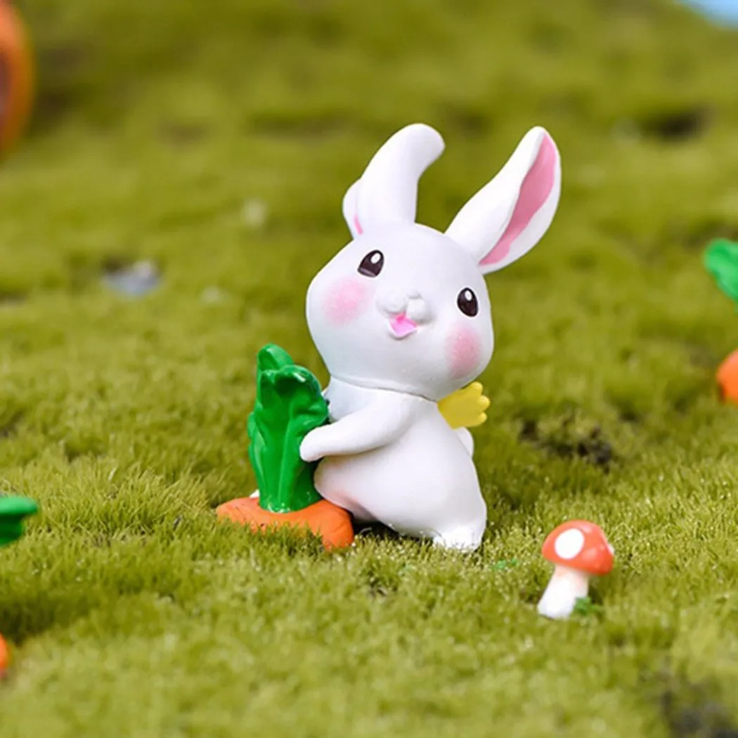 

6pcs Rabbit Ornaments Creative Cute DIY Landscape Decor Great Workmanship