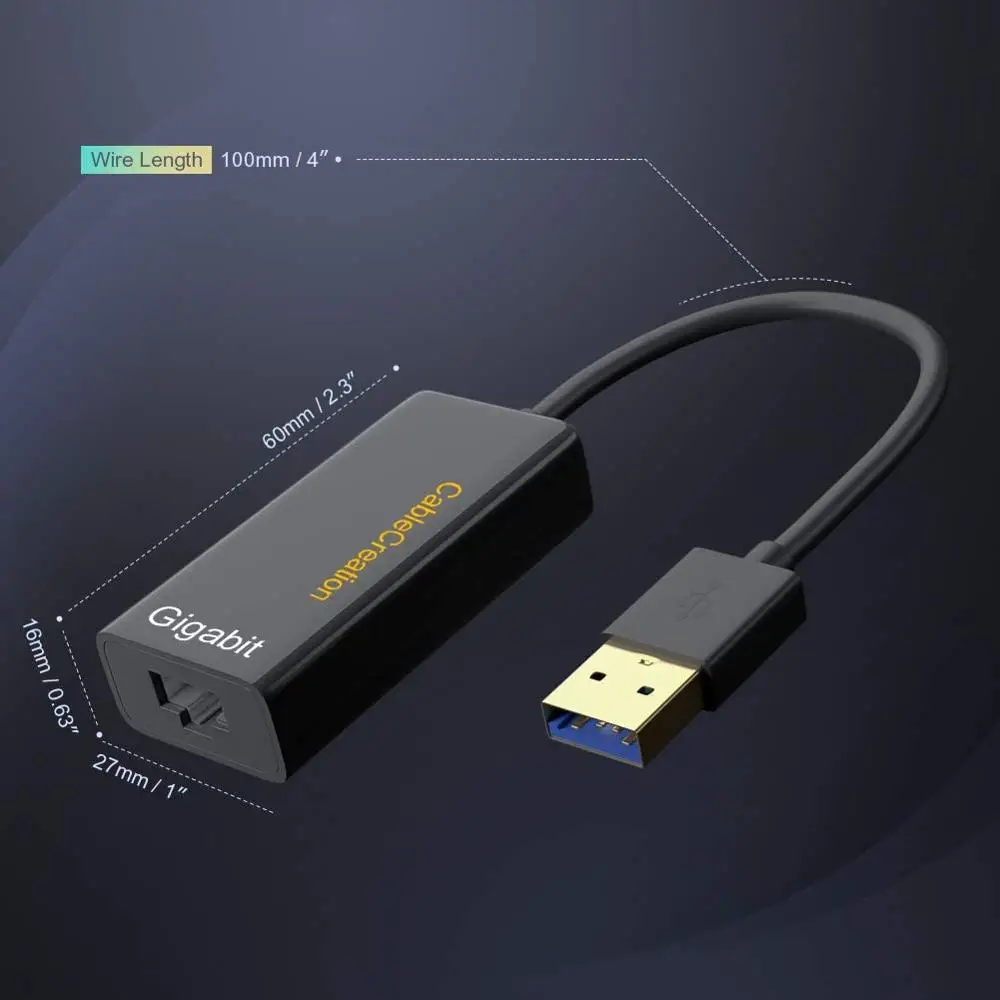 USB 3.0 to Ethernet Adapter Super Speed RJ45 Network Supporting 10/100/1000 Mbps Gigabit for MacBook Windows XPS Surface | Компьютеры и