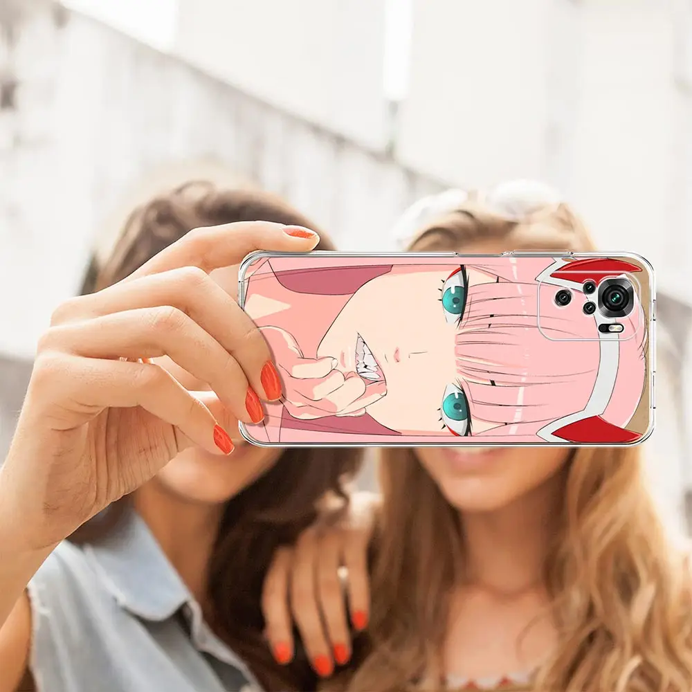 Zero Two Darling in the FranXX Anime Soft Case Coque for Xiaomi Redmi Note 10 9S 11 9 Pro 7 8 Pro 8T 9A 9C 10S 10C K40 5G Cover