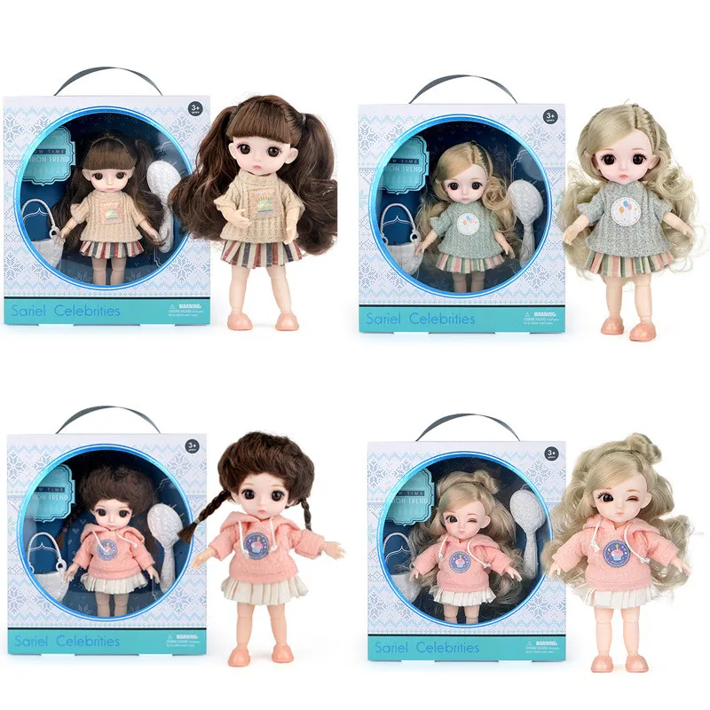 Новинка 13 подвижных шарниров кукла BJD с милым лицом 16 см объемными большими