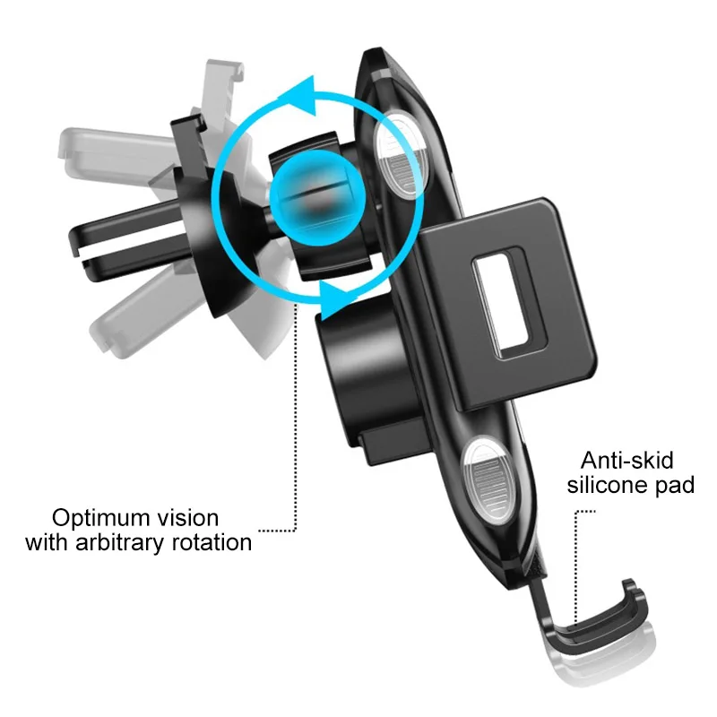 Беспроводное Автомобильное зарядное устройство для быстрой зарядки зажимной