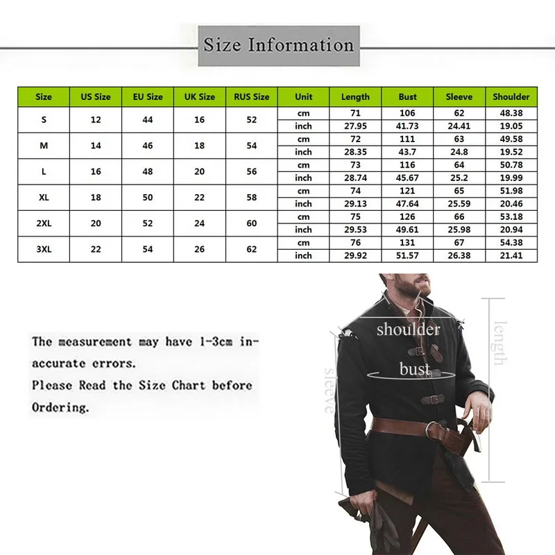 Средневековый рыцарь Косплей пальто мужской костюм сплошной цвет воротник кожа