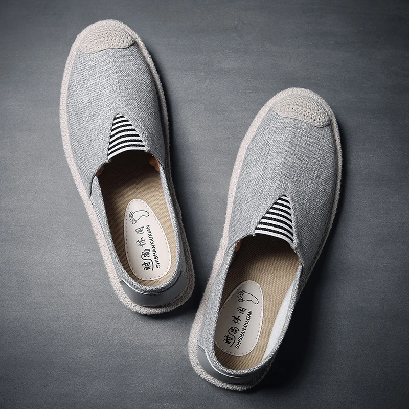 2019 трендовые Молодежные мужские кроссовки льняная дышащая прогулочная обувь