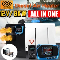 all in one car heater 12v 8kw adjustable 4 hole diesel air heater for rv trucks motor homes boats bus lcd key switchremote