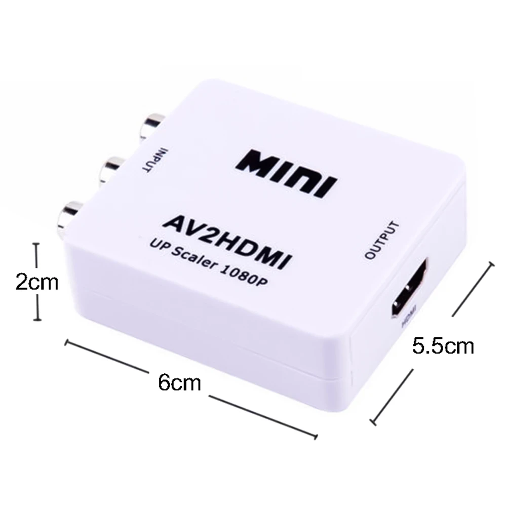 Мини аудиоконвертер 2AV 1080p вход в AV rca CVBS выходной адаптер для Xbox DVD ПК проектора