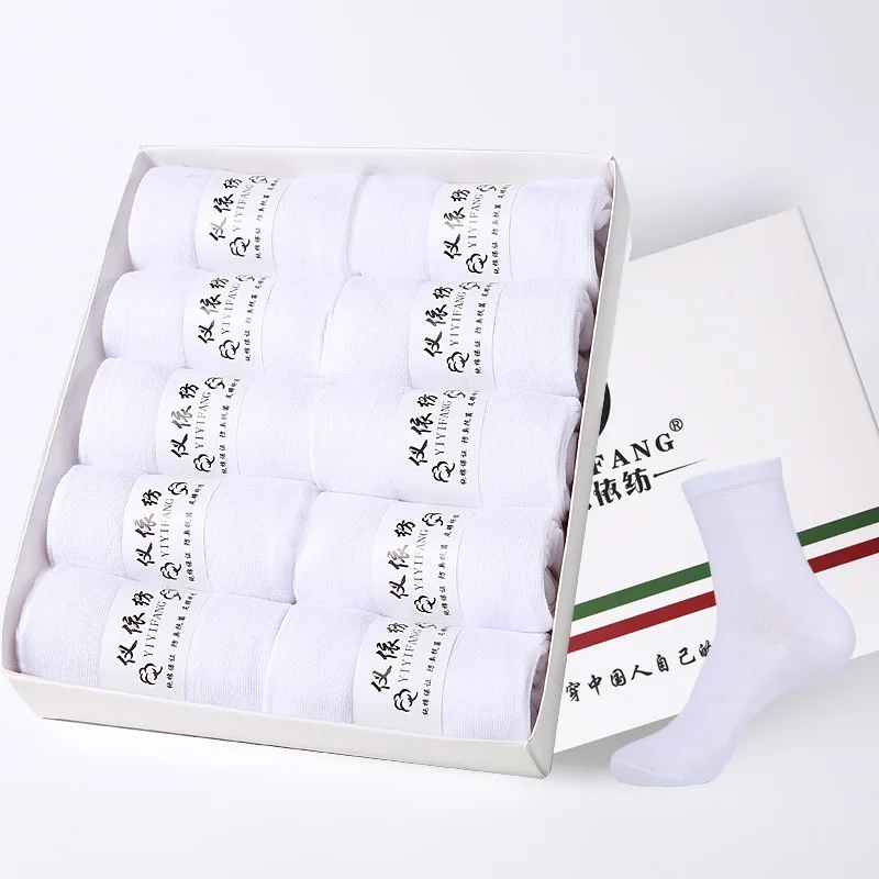 

Sale 10 Pairs/Lot Cotton Socks Men Business Black Socks Men's Styles Breathable Autumn Winter Male Crew Socks