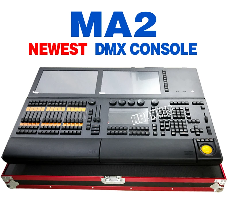 Новейшая MA2 DMX консоль с тремя экранами мощный функциональный Профессиональный контроллер
