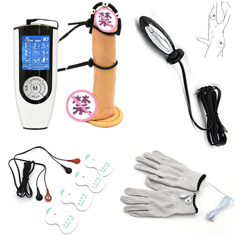 Электрическая импульсная Анальная пробка электрическая для пениса кольца