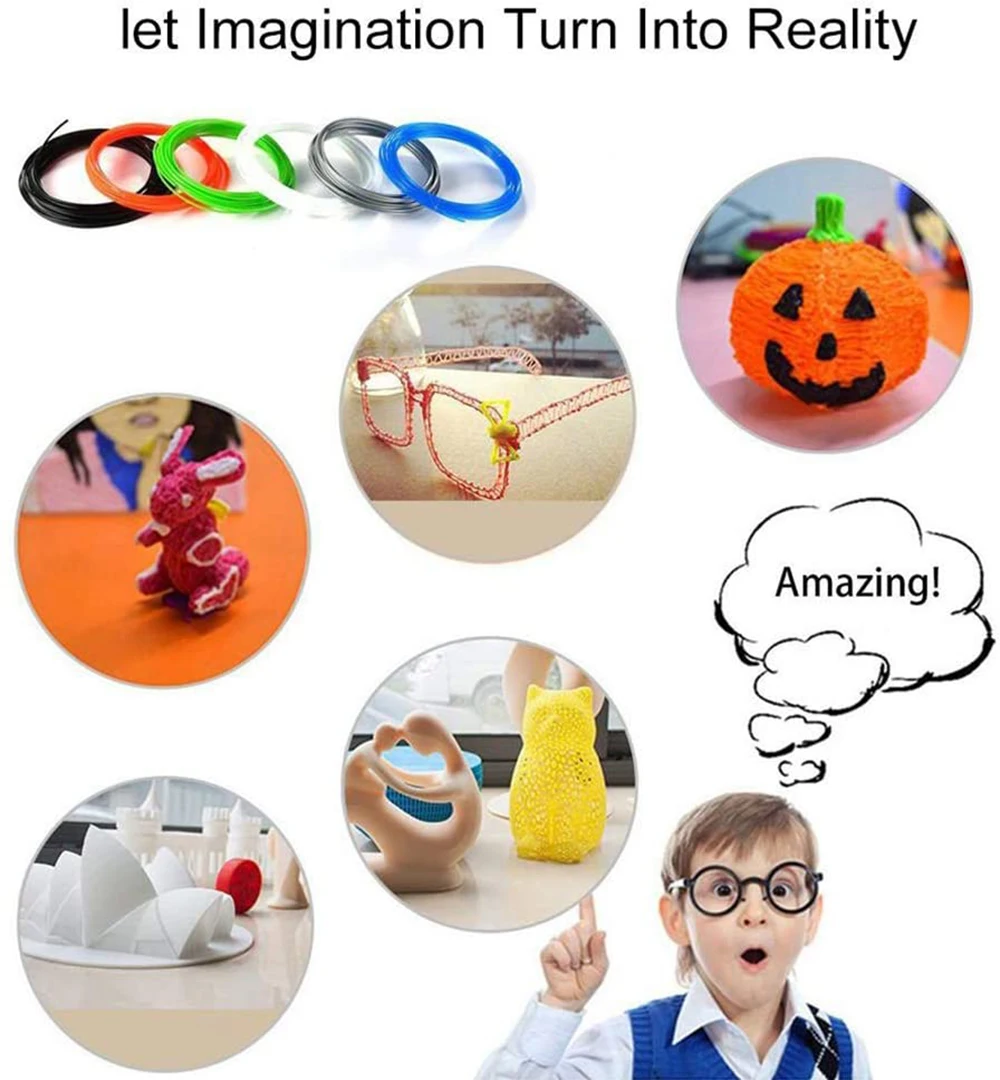 

Original HooMore DIY 3D Pen Set With PLA Filament Drawing Printer Pencil For Children Educational Toys Christmas Birthday Gift