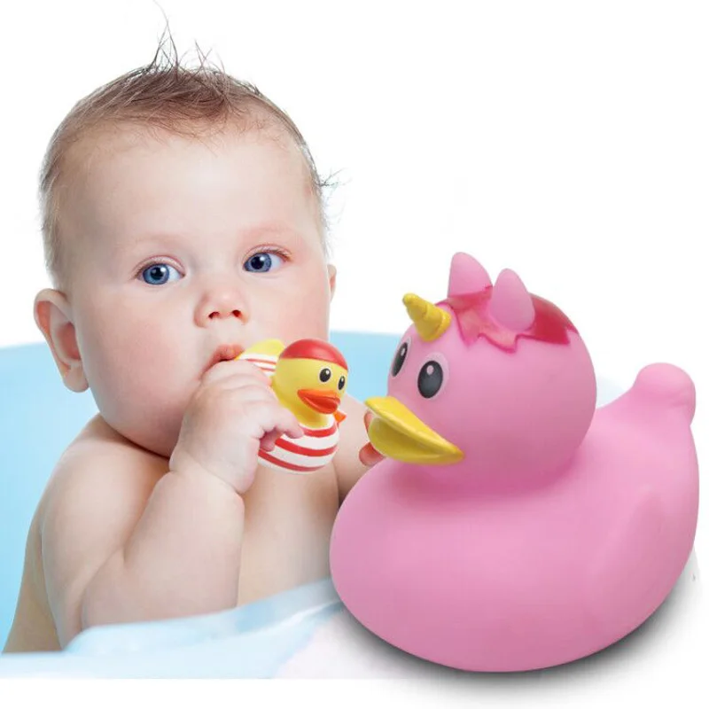 3 шт. детские водные игрушки для ванной плавающая резиновая розовая утка моряки