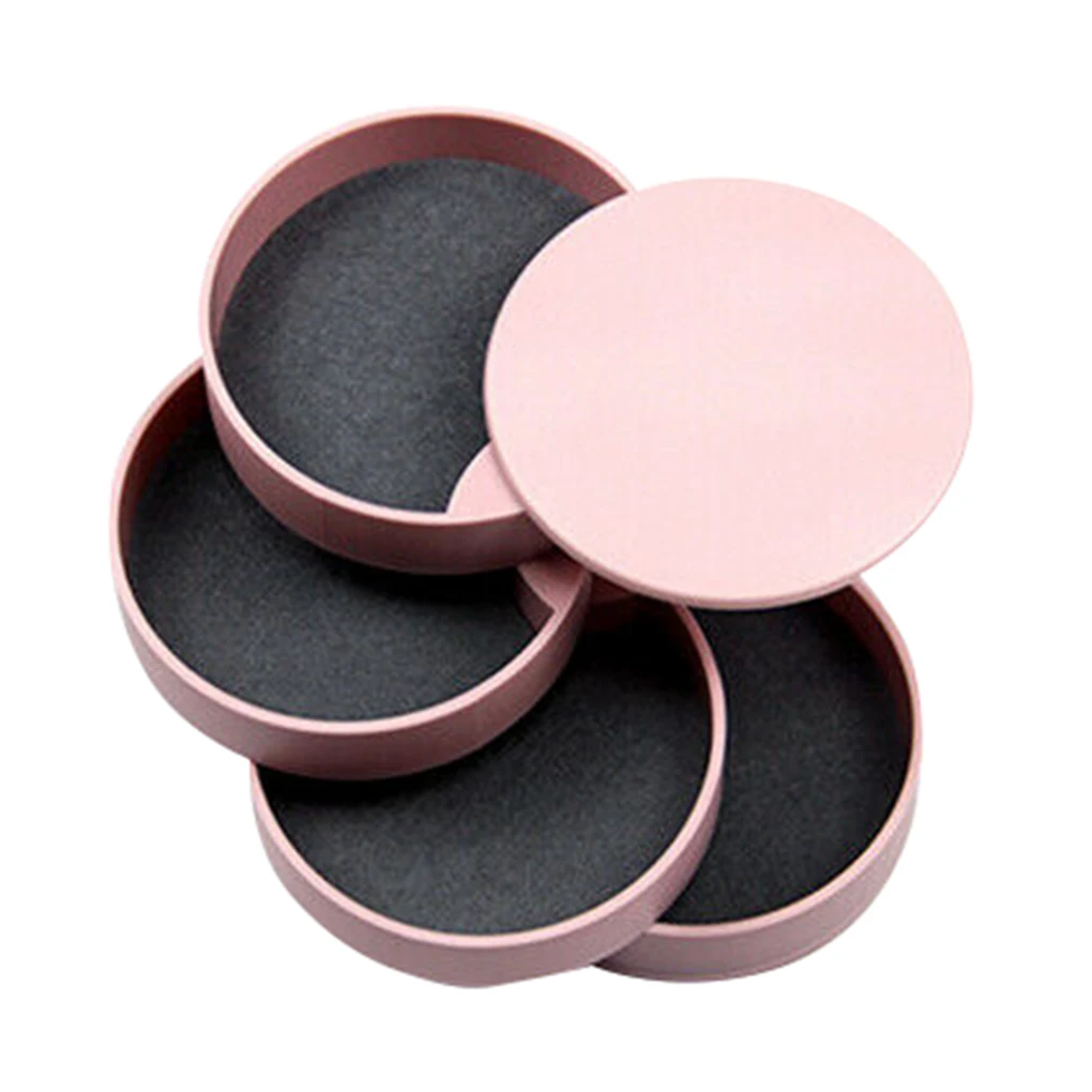 Women Jewelry Storage Box 360 Degree Round Rotating Jewelry Box Multi Layer Rings Necklace Earrings Organizer Bracelets Holder