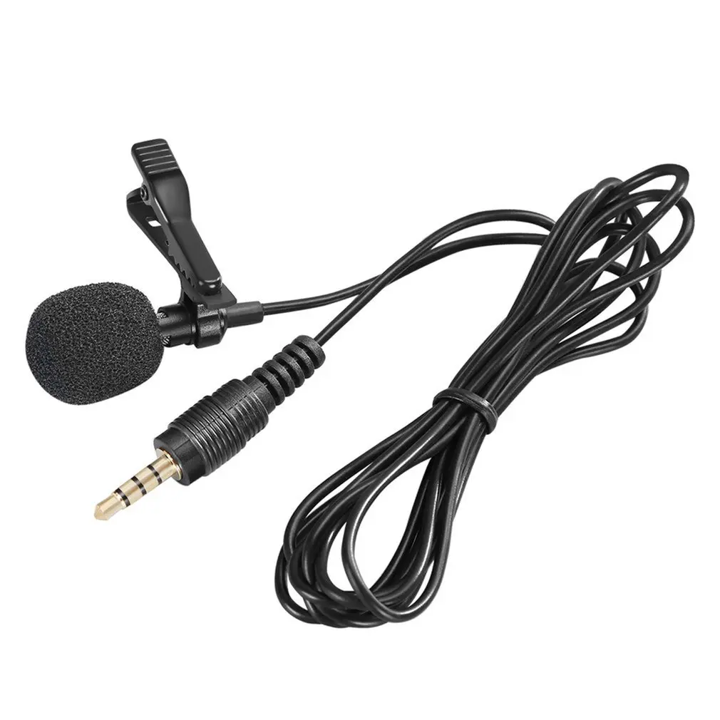 

Mini Lavalier Mic Microphone Case For Iphone Smartphone Recording Pc Clip-On Lapel Support Microphone Answering Phone