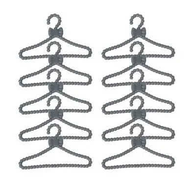 

RCtown 12 PCS Plastic Mini Clothes Hanger doll Clothes Accessories