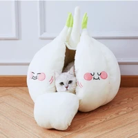 garlic cat bed mat soft warm pet cat house soothing cat bed for dog cat sitting home puppy sleeping plush nest cave pet supplies