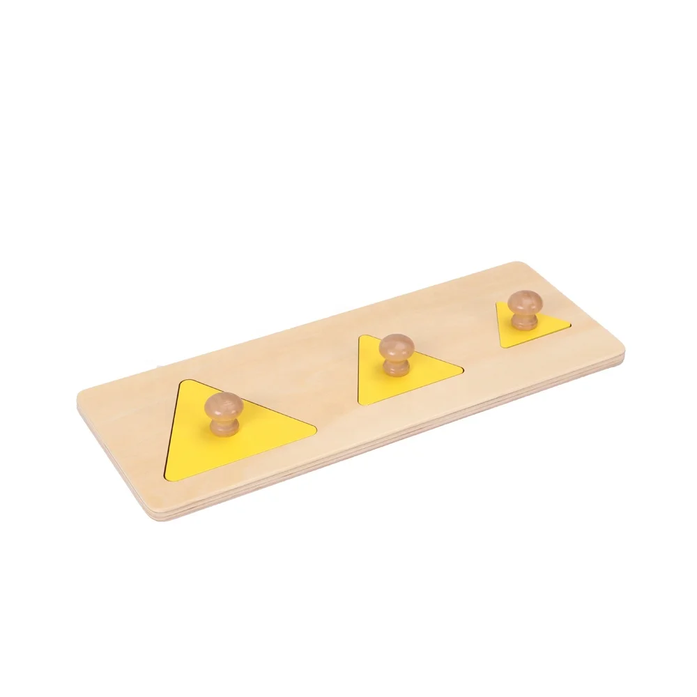 

high quality montessori wooden geometry Multiple Shape triangle and square shape puzzles