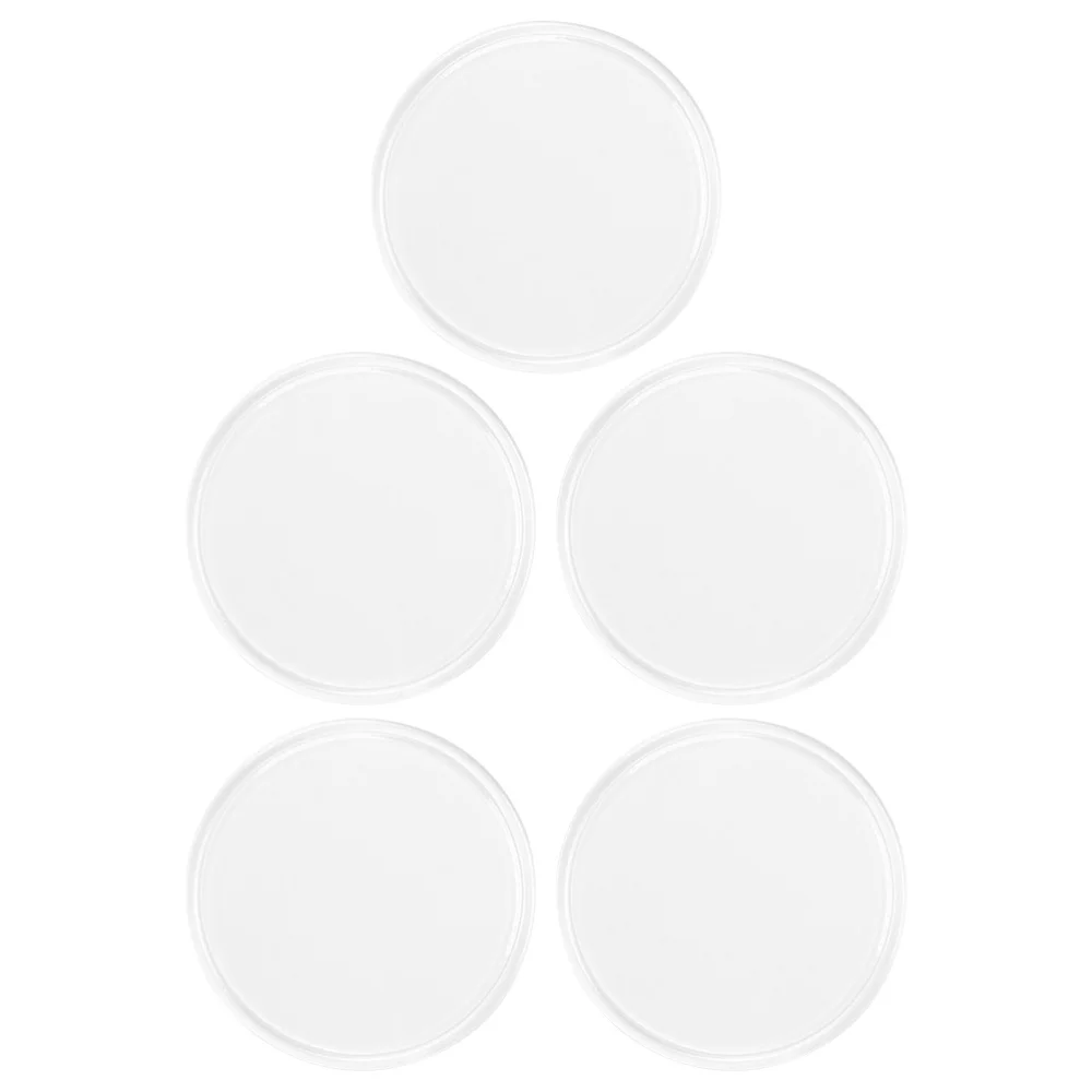 

5Pcs Transparent Eyelash Glue Holder Forehead Sticker Pallet Makeup Tool White