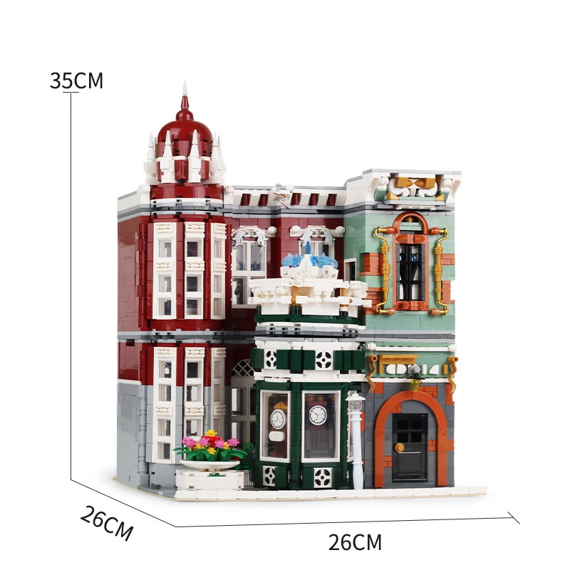 Форма KING MOC 16005 коллекционный античный магазин город улица вид строительные блоки