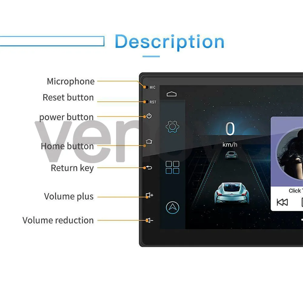 7 ''2 Din Android 9,1 автомобильный Радио Стерео gps навигация 2+ 32G автомобильный мультимедийный плеер automag для peugeot hyundai VW golf 3 Nissan