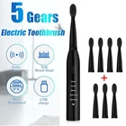 Ультразвуковая электрическая зубная щетка, мощная перезаряжаемая зубная щетка, моющаяся, отбеливающая, электронная, 41000размин