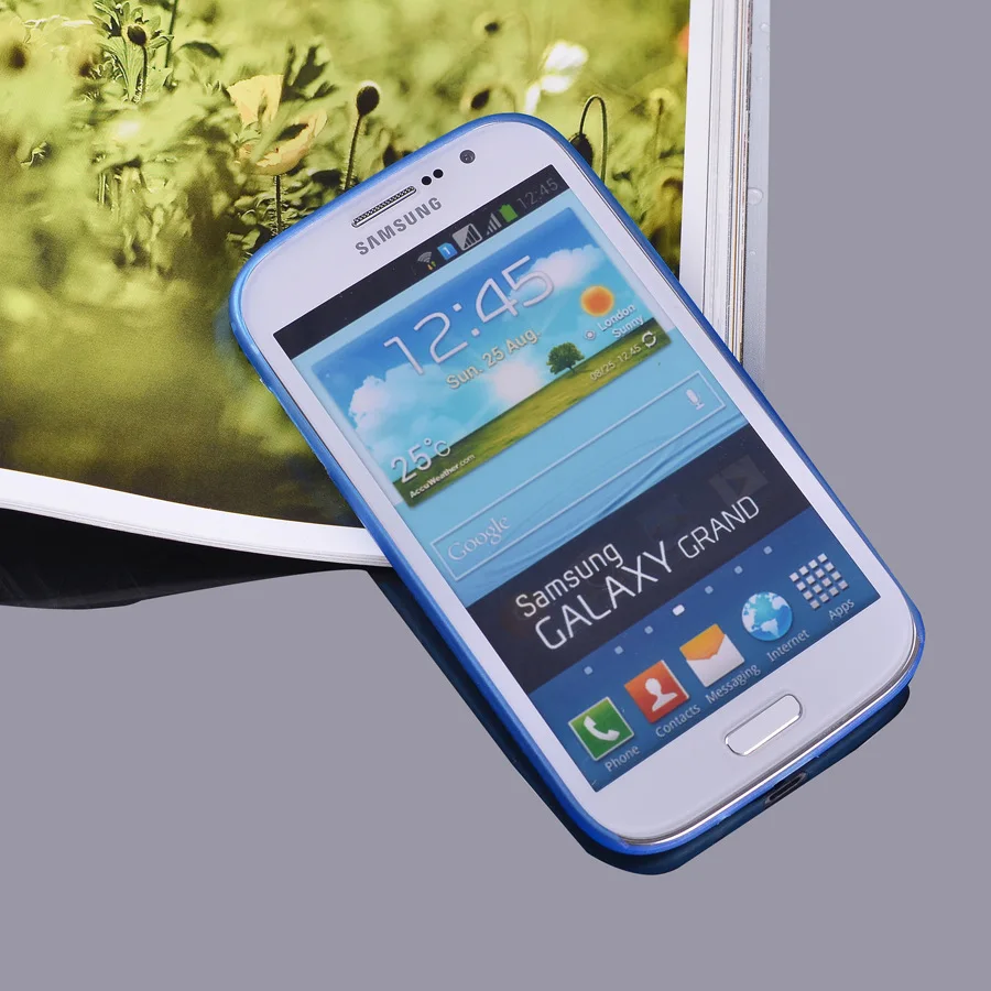 Отличная цена ультра тонкий полупрозрачный чехол для Samsung Galaxy Grand i9082 мягкий