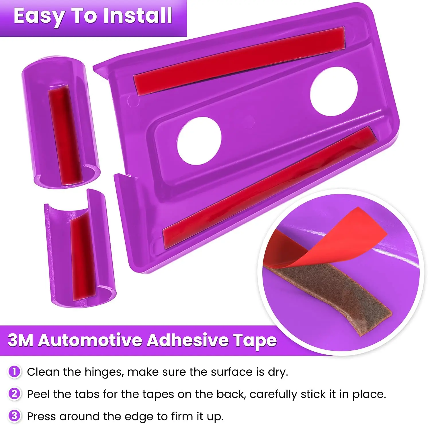 Чанг Цян 8x крышка декоративной петли двери для Jeep Wrangler JK JKU Sport Rubicon Sahara X Unlimited 2007-2018 фиолетовая.