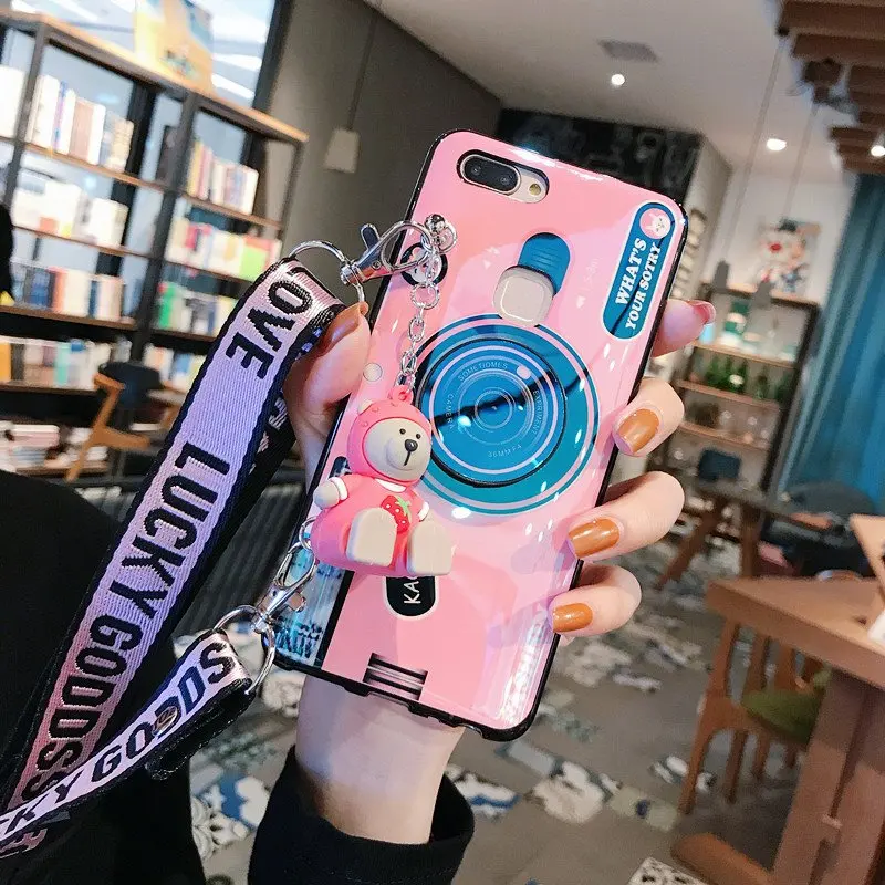 Чехол с синим светом для iPhone 7/8 plus XR милый чехол телефона камерой X/XS мягкий