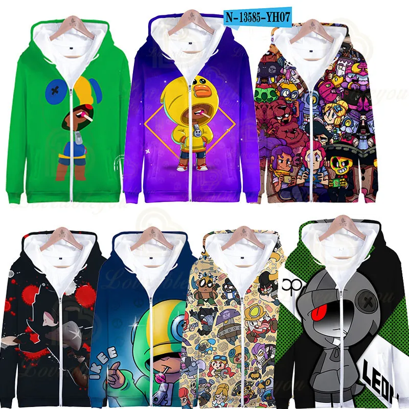 

3 To 13 Years Kids Cartoon ling Game Star Hero Crow Hoodies Sweatshirt Boys Girls Harajuku Jacket Coat Children Clothes