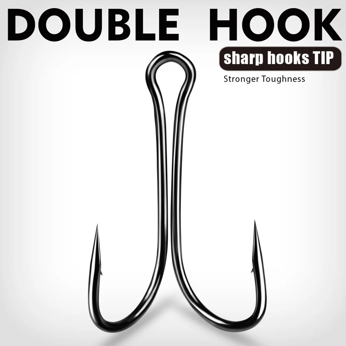 20 шт./корт. Двойной рыболовный крючок с длинным хвостовиком для завязывания
