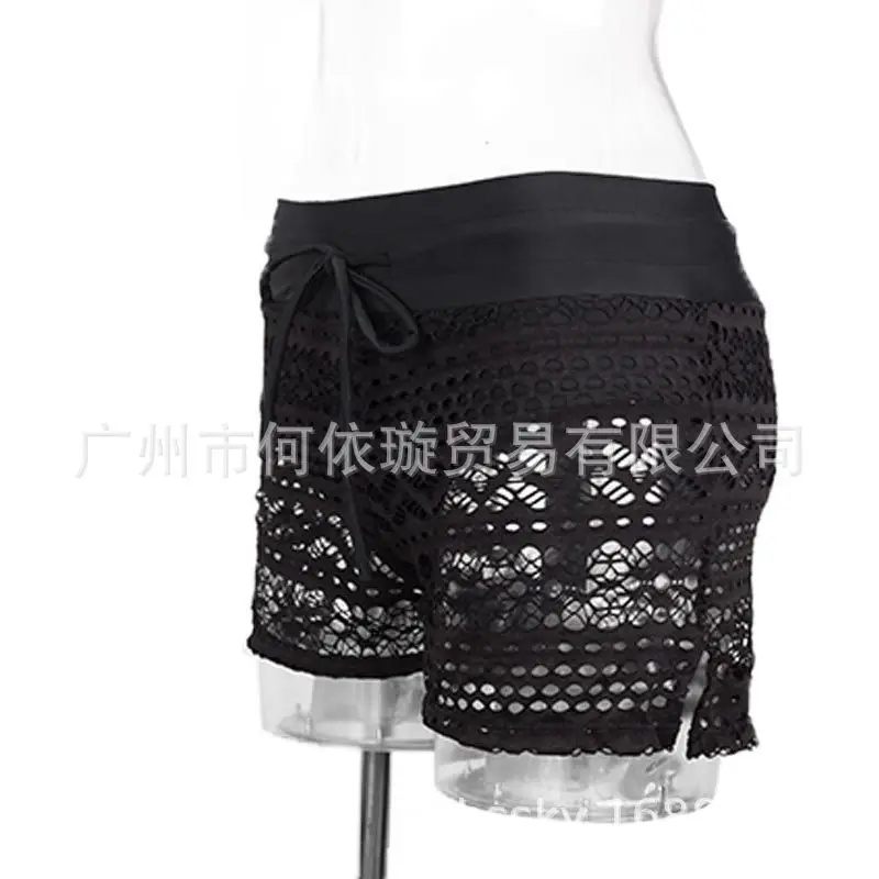 

2020 Bathing Suit Hot Selling Black Lace Boxer Large Size Swimming Trunks