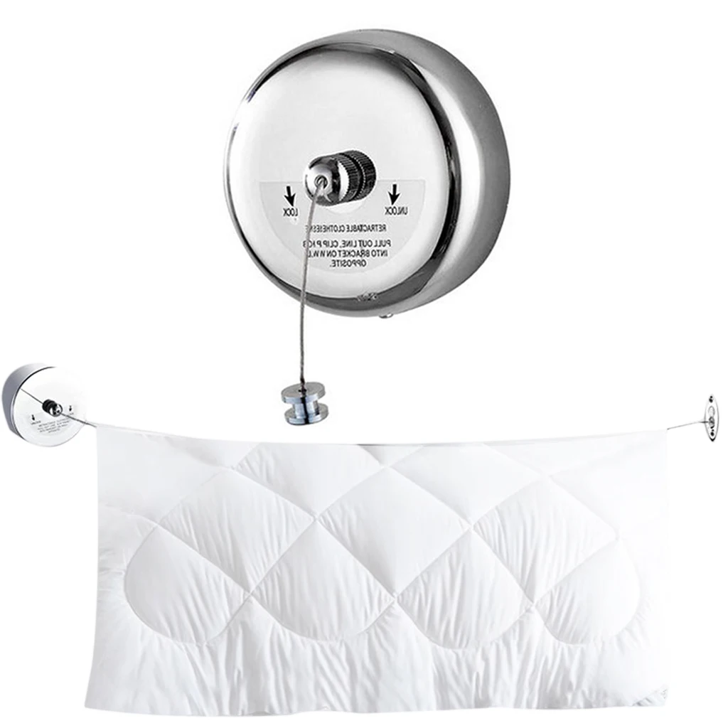 Выдвижная бельевая сушилка из нержавеющей стали для дома и улицы настенная