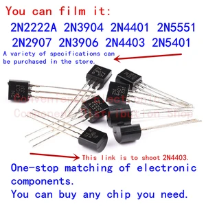 A pack of = 50pcs 2N4403 4403 inline power transistor 92 packaged PNP triode