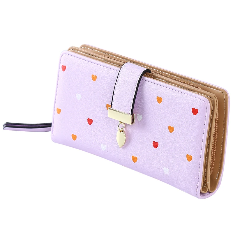 

New Leather Wallet Women Long Wallets Buckle Hasp Purse Female Card Holder Coin Cash Bag Portefeuille Femme Ladies Wallet