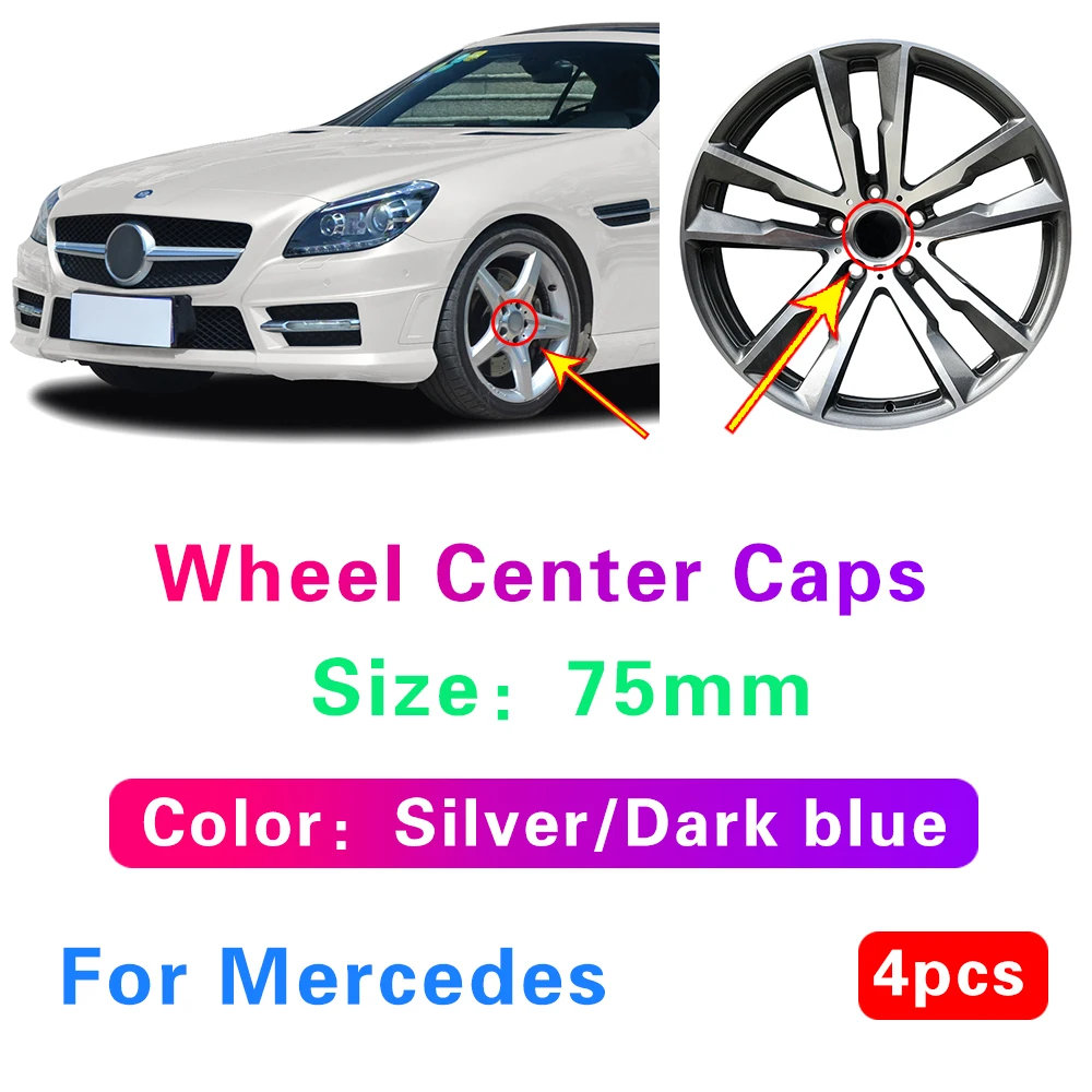 4x75 мм колпачок на ступицу колеса автомобиля эмблема аксессуары для Mercedes Benz W212 C180