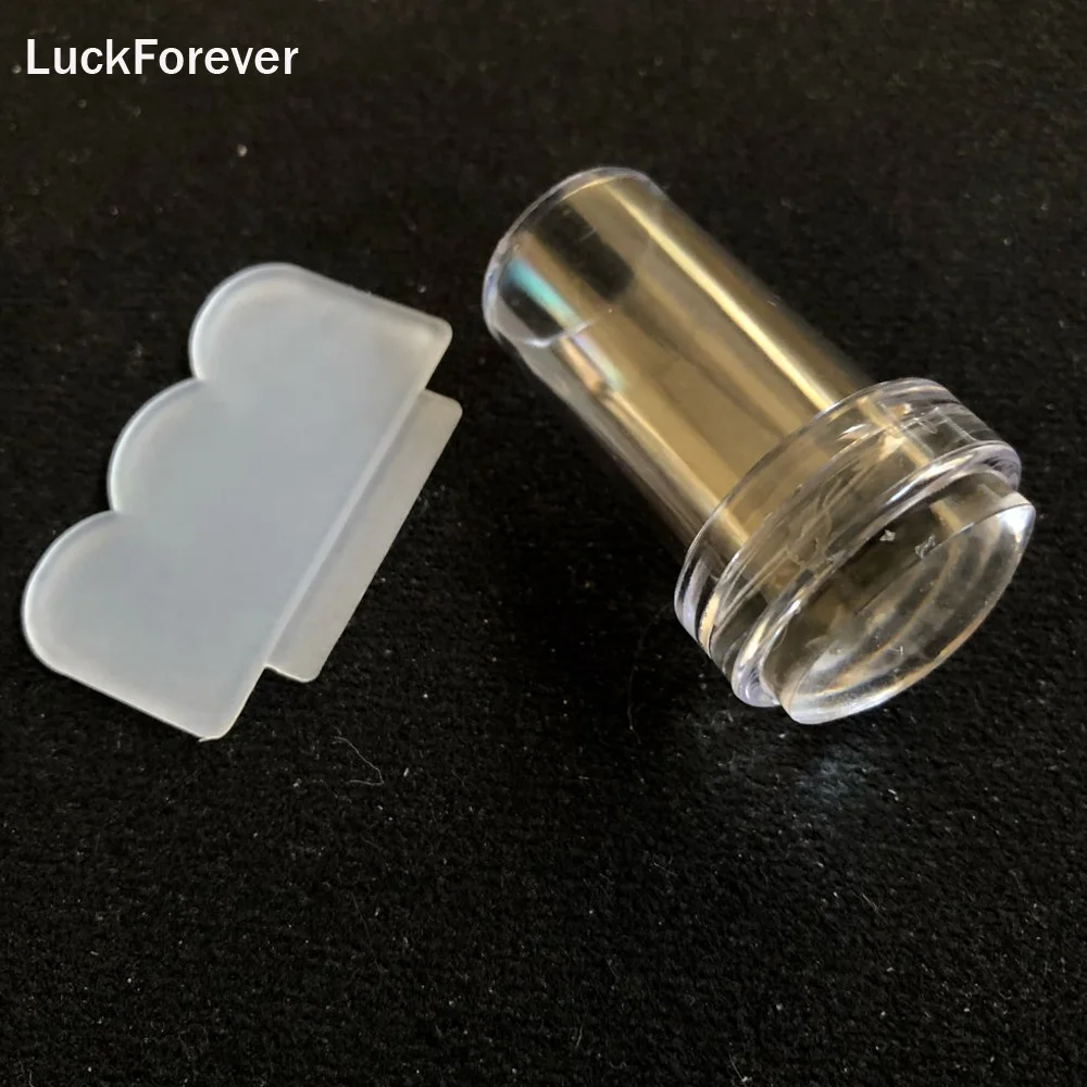 Прозрачный штамп для дизайна ногтей скребок набор силиконовых штампов