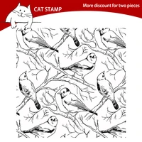 cat stamp birds transparent clear stamps for scrapbooking card making photo album silicone stamp diy decorative crafts