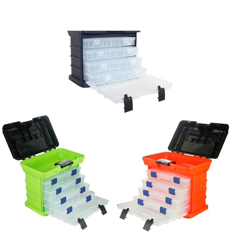 

4 Layer Large Capacity Fishing Tackle Box Multifunctional Fishing Accessories Storage Box Portable Fishing Bait Case