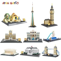famous architecture building blocks model world classic city bricks model new york kids toys gifts compatible with brands