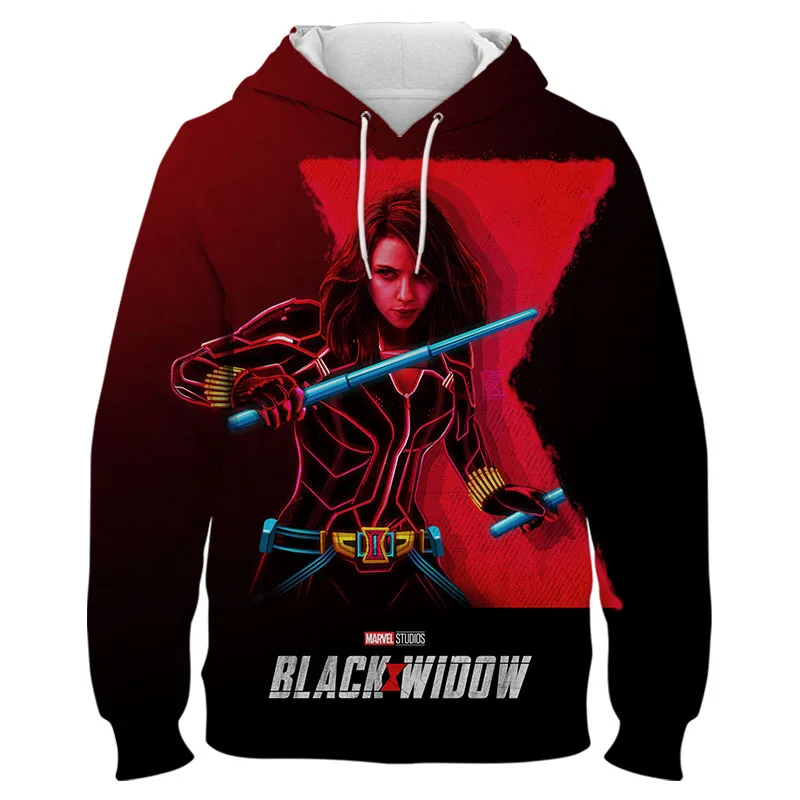 

Fashion Marvel Natasha Black Widow 3D Print Hoodies Streetwear Pullover Long Sleeve Marvel Coat Men Women Children Sweatshirts