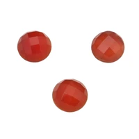 5pcs natural mineral stone red agate dome cabochons faceted round 10mm accessories for diy making jewelry ring earings pendant