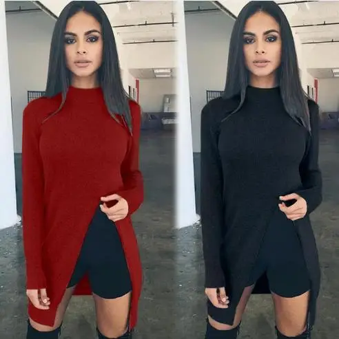 Винтажный женский свитер с длинным рукавом вязаный водолазка винтажный высокий