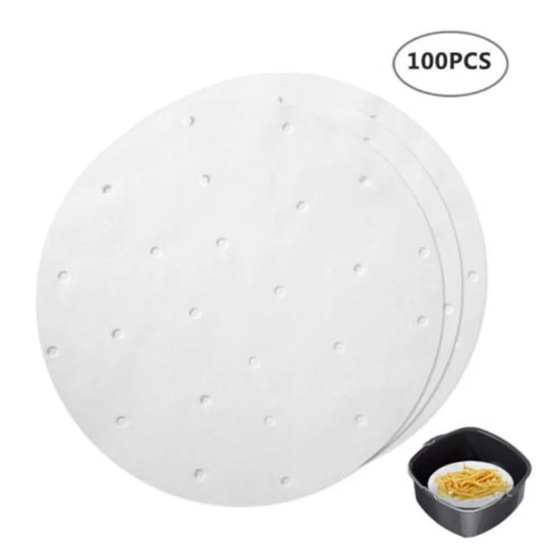 

100xDim Sum Paper Bamboo Steamer Cooking No Need Stick Under Steam Mat Use Sale
