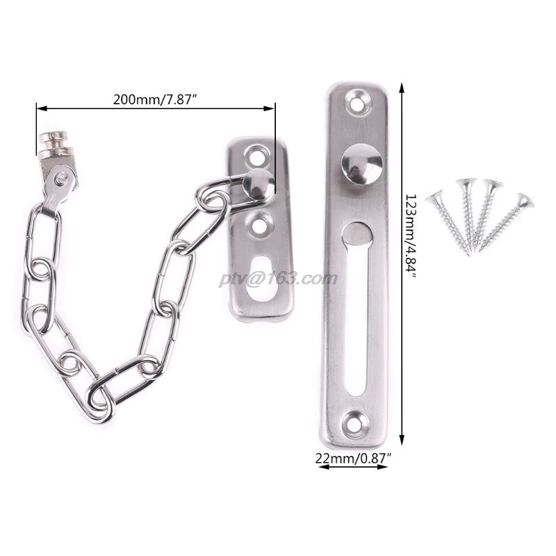 1 упаковка противоугонная Дверная Цепочка Из Нержавеющей Стали раздвижной болт