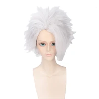 anime bleach hitsugaya toushirou silver white short wig cosplay costume men women heat resistant synthetic hair party wigs