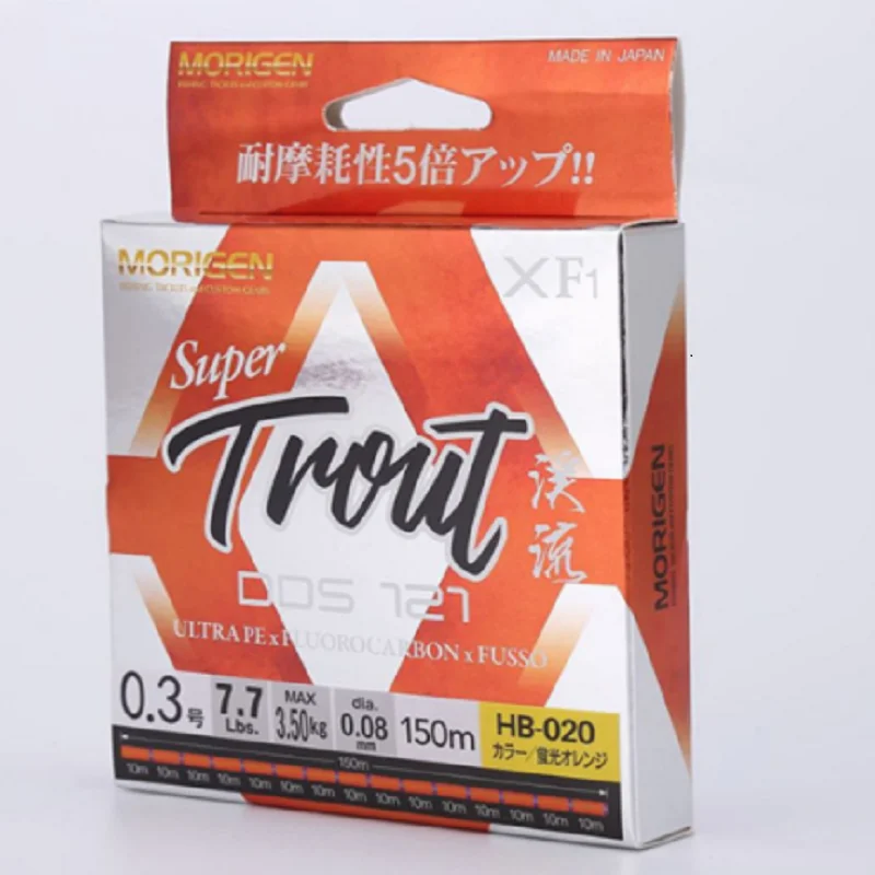 

PE carbon composite line special wear-resistant fishing line for high specific gravity stream Makou white bar