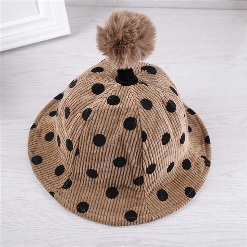 

Children Sun Hats Toddler Cap Fashion Prited Dot Baby Cap Girl Boys Sun Hat Newborn Photography Props Cap with Ear for Spring